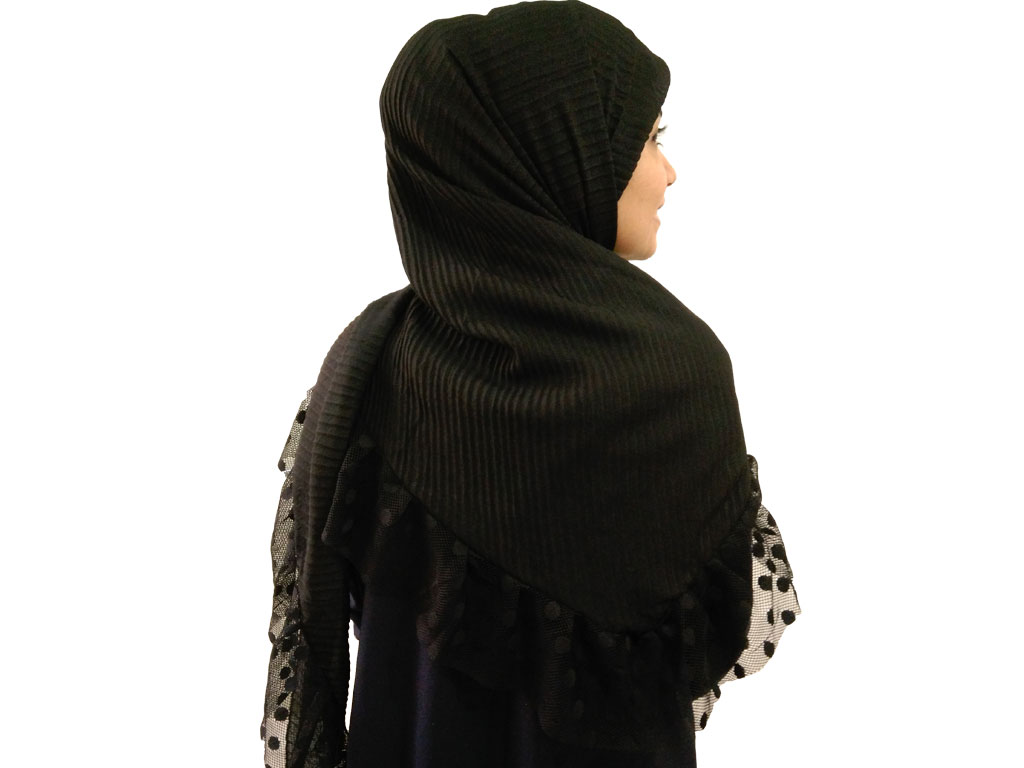 روسری پلیسه مشکی